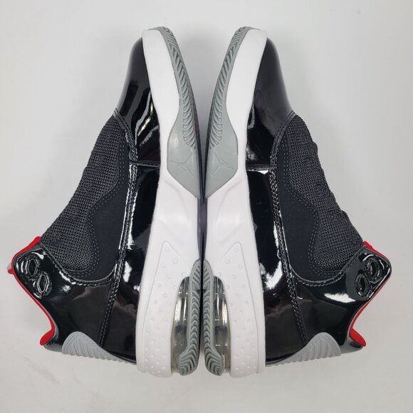 Nike Air Jordan Max Aura 2 Youth Black Wolf Grey Red Shoes CN8094-006 US Size 4Y - Picture 9 of 10